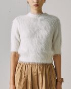 【ドゥクラッセ/DoCLASSE】のアルパカシャギー・コンパクトトップス ホワイト|ID: prp329100004933946 ipo3291000000037102309