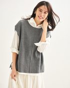 【ドゥクラッセ/DoCLASSE】のミラノリブ・バックパールニットベスト 人気、トレンドファッション・服の通販 founy(ファニー) ファッション Fashion レディースファッション Fashion for Women アウター Coat / Outerwear Collection レディースジャケット・軽アウター Jackets ジャケット Jacket, Outerwear パイピング Piping, Trim Design パール Pearl, Pearl Accent フロント Front, Front Design ベスト Vest, Waistcoat ミラノリブ Milano Rib, Milano Stitch 人気 Popular, Best Seller ビジネス 仕事 通勤 Business / Work / Commuting thumbnail グレー|ID: prp329100004933952 ipo3291000000037032194