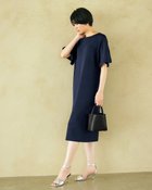 【ドゥクラッセ/DoCLASSE】のUVニット・袖フレアサックワンピ ネイビー|ID: prp329100004933954 ipo3291000000037098139