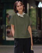 【ドゥクラッセ/DoCLASSE】の高密度シルコットン・クルーネックT オリーブ|ID: prp329100004933961 ipo3291000000037256537