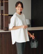 【ドゥクラッセ/DoCLASSE】の高密度シルコットン・5分袖ロングT/70cm 人気、トレンドファッション・服の通販 founy(ファニー) ファッション Fashion レディースファッション Fashion for Women トップス・カットソー Cut & Sew Tops スマート Smart, Elegant チュニック Tunic, Long Top フォルム Silhouette, Form ロング Long, Long-Length 夏 Summer thumbnail オフホワイト|ID: prp329100004933964 ipo3291000000037032241