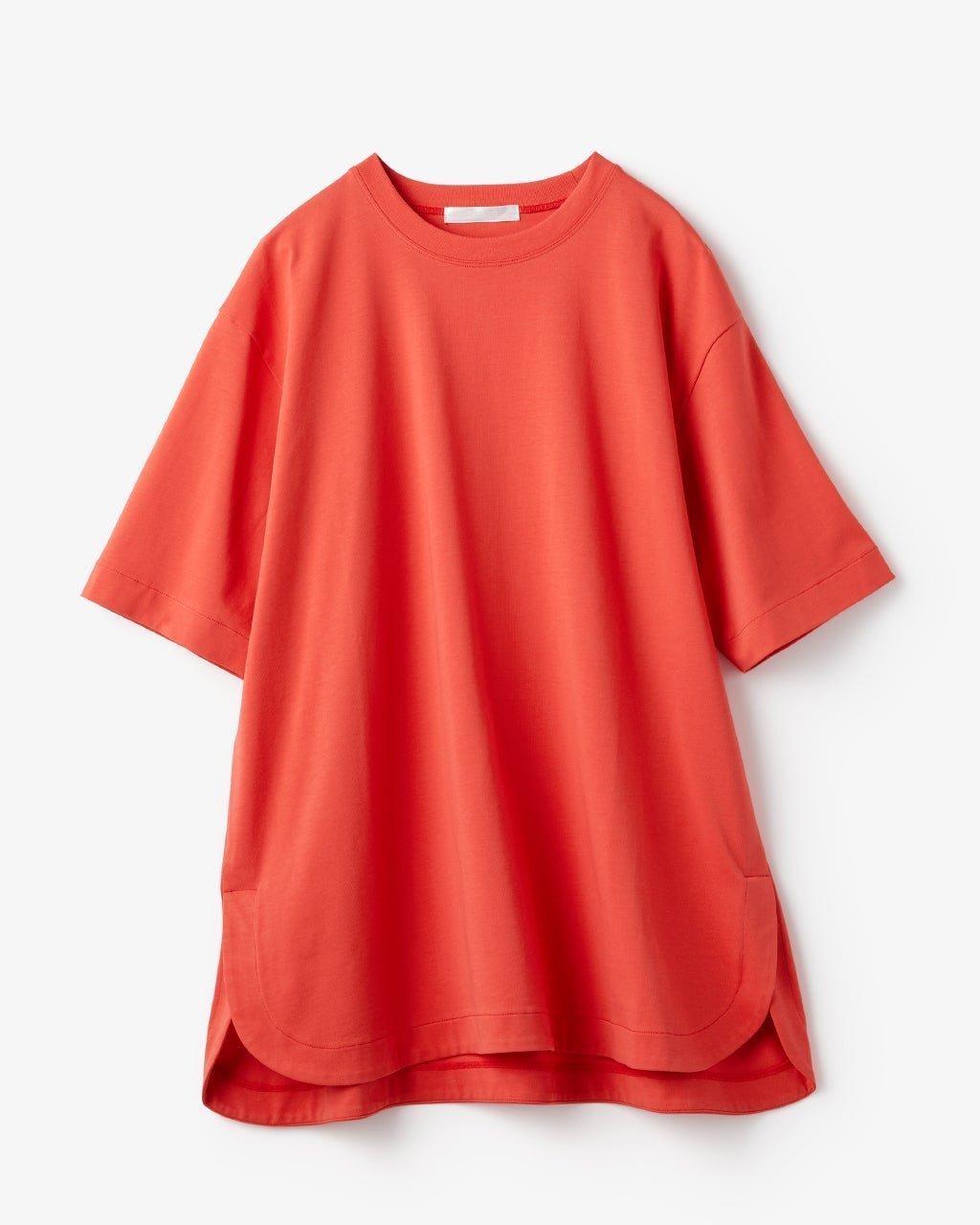 【ドゥクラッセ/DoCLASSE】の高密度シルコットン・5分袖ロングT/70cm インテリア・キッズ・メンズ・レディースファッション・服の通販 founy(ファニー) 　ファッション　Fashion　レディースファッション　Fashion for Women　トップス・カットソー　Cut & Sew Tops　スマート　Smart, Elegant　チュニック　Tunic, Long Top　フォルム　Silhouette, Form　ロング　Long, Long-Length　夏　Summer　スカーレット|ID: prp329100004933964 ipo3291000000037032247