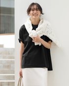 【ドゥクラッセ/DoCLASSE】の高密度シルコットン・5分袖ロングT/64㎝ 人気、トレンドファッション・服の通販 founy(ファニー) ファッション Fashion レディースファッション Fashion for Women トップス・カットソー Cut & Sew Tops シャツ・ブラウス・オフィスカジュアル Elegant Blouses & Button-Ups ロングTシャツ・Tシャツ Longline T-Shirts & Tees カットソー・ベーシックTシャツ Cut-and-Sewn Tops / Stretch Tees & Basics カットソー Cut and Sewn Top シルケット Silket, Silky Cotton スマート Smart, Elegant チュニック Tunic, Long Top フェミニン Feminine, Girly フォルム Silhouette, Form ロング Long, Long-Length 夏 Summer thumbnail ブラック|ID: prp329100004933965 ipo3291000000037032253