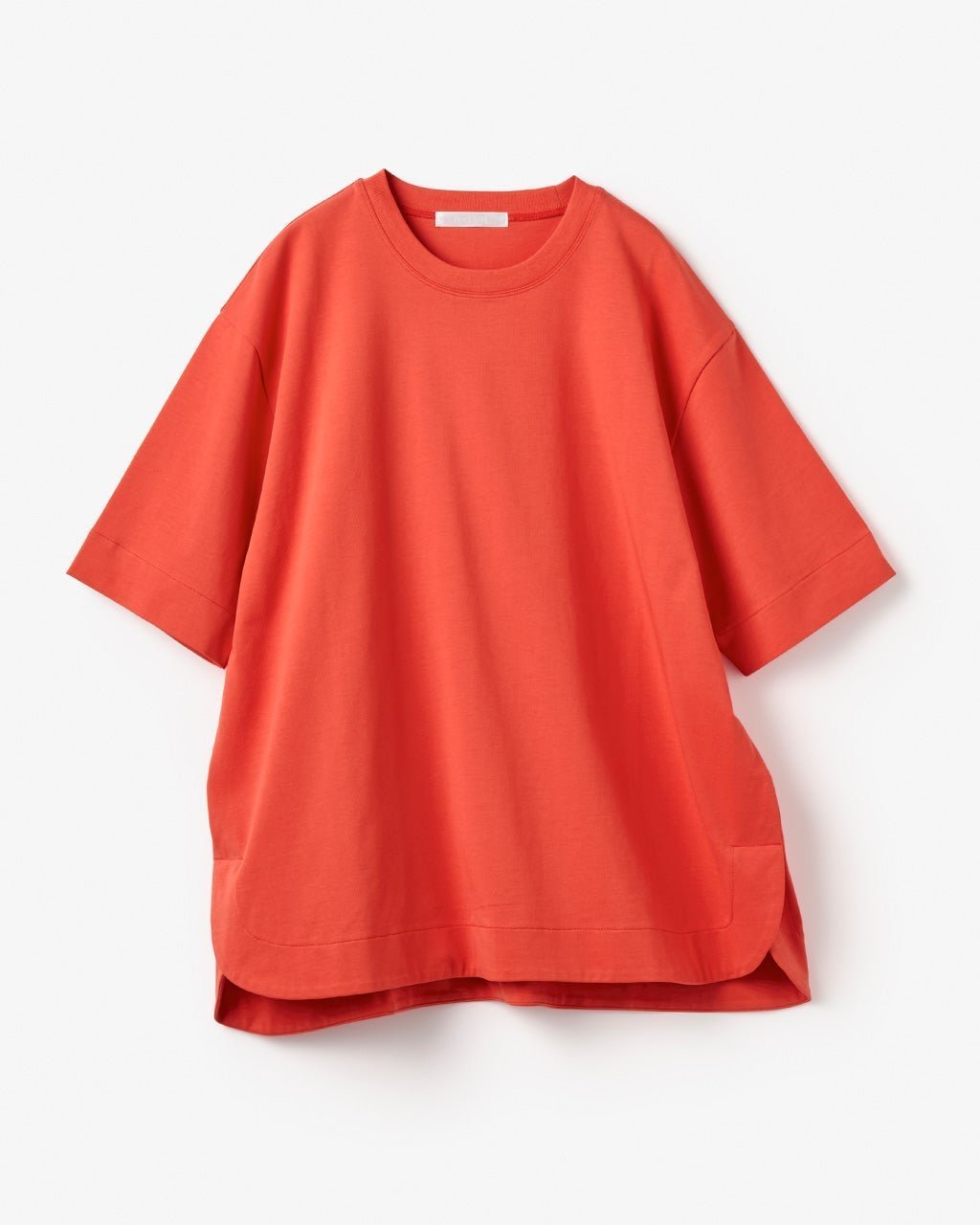 【ドゥクラッセ/DoCLASSE】の高密度シルコットン・5分袖ロングT/64㎝ インテリア・キッズ・メンズ・レディースファッション・服の通販 founy(ファニー) 　ファッション　Fashion　レディースファッション　Fashion for Women　トップス・カットソー　Cut & Sew Tops　シャツ・ブラウス・オフィスカジュアル　Elegant Blouses & Button-Ups　ロングTシャツ・Tシャツ　Longline T-Shirts & Tees　カットソー・ベーシックTシャツ　Cut-and-Sewn Tops / Stretch Tees & Basics　カットソー　Cut and Sewn Top　シルケット　Silket, Silky Cotton　スマート　Smart, Elegant　チュニック　Tunic, Long Top　フェミニン　Feminine, Girly　フォルム　Silhouette, Form　ロング　Long, Long-Length　夏　Summer　スカーレット|ID: prp329100004933965 ipo3291000000037032254