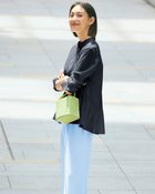 【ドゥクラッセ/DoCLASSE】のソフトコットン・バックペプラムシャツ ミッドナイトブルー|ID: prp329100004933970 ipo3291000000037256552