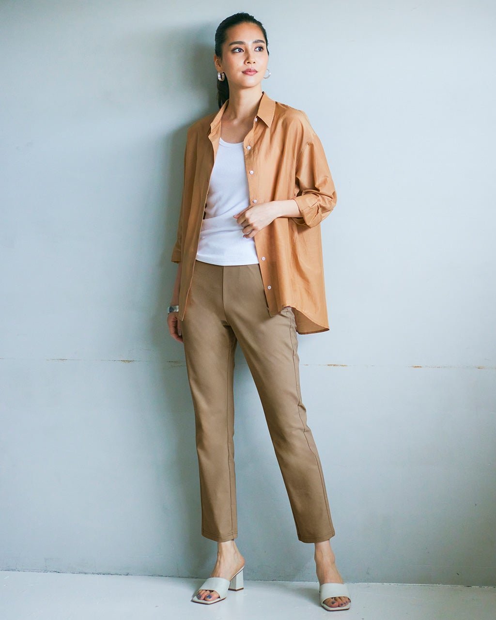 【ドゥクラッセ/DoCLASSE】の裏メッシュ・ストレッチパンツ/ストレート63cm インテリア・キッズ・メンズ・レディースファッション・服の通販 founy(ファニー) 　ファッション　Fashion　レディースファッション　Fashion for Women　パンツ　Pants & Trousers　ストレッチ　Stretch, Stretchy Fabric　ストレート　Straight, Straight Cut　メッシュ　Mesh, Net Fabric　夏　Summer　モカ|ID: prp329100004933972 ipo3291000000037032279