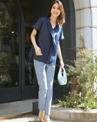 【ドゥクラッセ/DoCLASSE】の裏メッシュ・ストレッチパンツ/ストレート63cm 人気、トレンドファッション・服の通販 founy(ファニー) ファッション Fashion レディースファッション Fashion for Women パンツ Pants & Trousers ストレッチ Stretch, Stretchy Fabric ストレート Straight, Straight Cut メッシュ Mesh, Net Fabric 夏 Summer thumbnail サックス|ID: prp329100004933972 ipo3291000000037032280