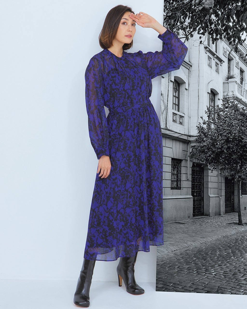 【ドゥクラッセ/DoCLASSE】のシフォンジョーゼット・総柄フレアスカート インテリア・キッズ・メンズ・レディースファッション・服の通販 founy(ファニー) 　ファッション　Fashion　レディースファッション　Fashion for Women　スカート　Skirts　Aライン・フレアスカート　A-Line & Flared Skirts　シフォン　Chiffon, Lightweight Fabric　ジョーゼット　Georgette, Semi-Sheer Fabric　セットアップ　Set-Up, Coordinated Outfit　フレア　Flare, Flared　ロング　Long, Long-Length　エレガント 上品　Elegant　パープル|ID: prp329100004933976 ipo3291000000037032300