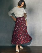 【ドゥクラッセ/DoCLASSE】の光沢ツイル・プリントスカート レッド・パターン|ID: prp329100004933977 ipo3291000000037032303