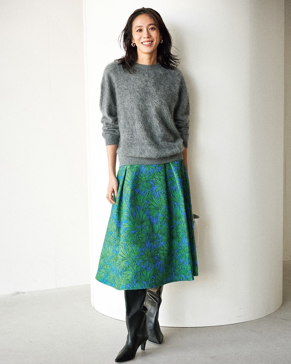 【ドゥクラッセ/DoCLASSE】のダブル編みジャージー・切替えフレアスカート 人気、トレンドファッション・服の通販 founy(ファニー) 　ファッション　Fashion　レディースファッション　Fashion for Women　スカート　Skirts　Aライン・フレアスカート　A-Line & Flared Skirts　シンプル　Simple, Minimal　ダブル　Double, Double-Breasted　パターン　Pattern, Design Print　フレア　Flare, Flared　無地　Plain, Solid Color　 other-1|ID: prp329100004933979 ipo3291000000037032307