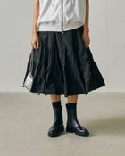 【ドゥクラッセ/DoCLASSE】の光沢タフタ・ギャザーロングスカート ブラック|ID: prp329100004933981 ipo3291000000037256559