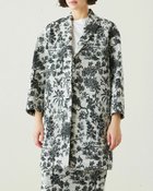 【ドゥクラッセ/DoCLASSE】のイタリアンジャカード・コクーンコート 人気、トレンドファッション・服の通販 founy(ファニー) ファッション Fashion レディースファッション Fashion for Women アウター Coat / Outerwear Collection コート・ロングコート・ピーコート Long Coats, Peacoats & More イタリア Italy ジャカード／ジャガード Jacquard, Woven Pattern セットアップ Set-Up, Coordinated Outfit ボタニカル Botanical, Floral Pattern thumbnail ホワイト|ID: prp329100004933992 ipo3291000000037032344