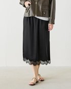 【ドゥクラッセ/DoCLASSE】のトリアセサテン・裾レーススカート 人気、トレンドファッション・服の通販 founy(ファニー) ファッション Fashion レディースファッション Fashion for Women スカート Skirts インナー Innerwear サテン Satin, Glossy Fabric スリット Slit, Slit Detail ダブル Double, Double-Breasted ラグジュアリー Luxury, Elegant リラックス Relax, Relaxed Fit レース Lace, Lace Fabric thumbnail ブラック|ID: prp329100004933993 ipo3291000000037032346
