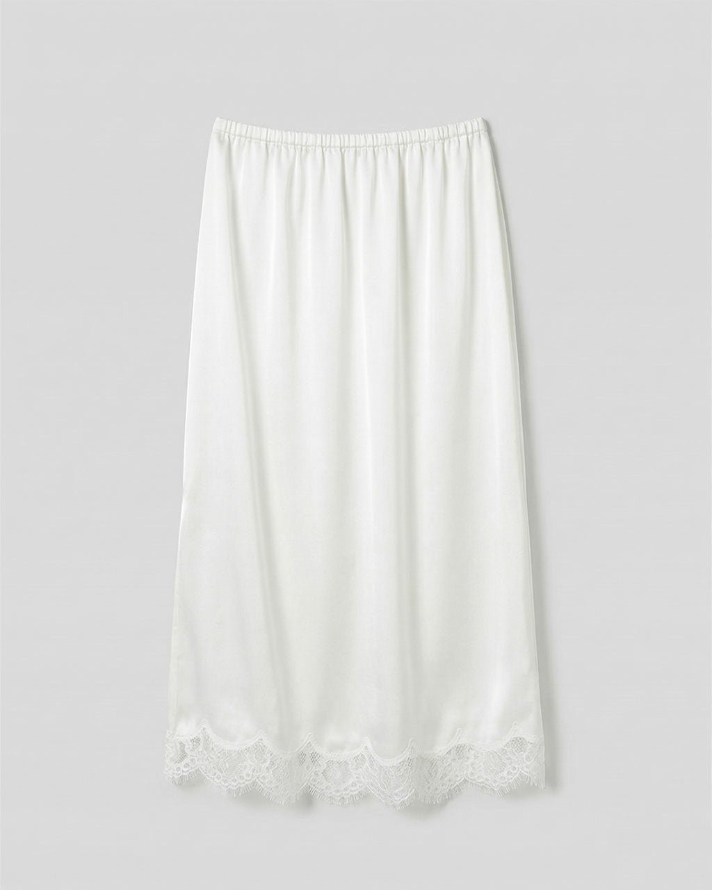 【ドゥクラッセ/DoCLASSE】のトリアセサテン・裾レーススカート インテリア・キッズ・メンズ・レディースファッション・服の通販 founy(ファニー) 　ファッション　Fashion　レディースファッション　Fashion for Women　スカート　Skirts　インナー　Innerwear　サテン　Satin, Glossy Fabric　スリット　Slit, Slit Detail　ダブル　Double, Double-Breasted　ラグジュアリー　Luxury, Elegant　リラックス　Relax, Relaxed Fit　レース　Lace, Lace Fabric　オフホワイト|ID: prp329100004933993 ipo3291000000037032347