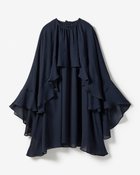 【ドゥクラッセ/DoCLASSE】のトリアセジョーゼット・フリルドレスブラウス ネイビー|ID: prp329100004933995 ipo3291000000037256569