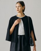 【ドゥクラッセ/DoCLASSE】のウルトラファインメリノ・マントカーディガン 人気、トレンドファッション・服の通販 founy(ファニー) ファッション Fashion レディースファッション Fashion for Women トップス・カットソー Cut & Sew Tops ニット Knit Tops & Sweaters カーディガン・羽織り Layered Style Cardigans インナー Innerwear カーディガン Cardigan, Knitwear シルケット Silket, Silky Cotton スリット Slit, Slit Detail バランス Balance, Style Balance フォルム Silhouette, Form thumbnail ブラック|ID: prp329100004933997 ipo3291000000037032358