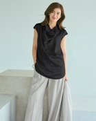 【ドゥクラッセ/DoCLASSE】のストレッチサテン・ドレープネックブラウス ブラック|ID: prp329100004934000 ipo3291000000037102336