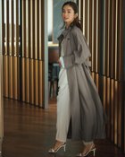 【ドゥクラッセ/DoCLASSE】のウールポプリン・スタンドカラーコート グレー|ID: prp329100004934006 ipo3291000000037256599