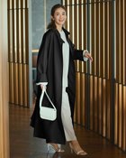 【ドゥクラッセ/DoCLASSE】のウールポプリン・スタンドカラーコート ブラック|ID: prp329100004934006 ipo3291000000037256600