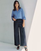 【ドゥクラッセ/DoCLASSE】のミラクルストレッチ・サイドシームワイド 人気、トレンドファッション・服の通販 founy(ファニー) ファッション Fashion レディースファッション Fashion for Women パンツ Pants & Trousers ストレッチ Stretch, Stretchy Fabric パターン Pattern, Design Print フロント Front, Front Design 人気 Popular, Best Seller thumbnail ミッドナイトブルー|ID: prp329100004934007 ipo3291000000037032402