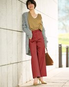 【ドゥクラッセ/DoCLASSE】のミラクルストレッチ・サイドシームワイド 人気、トレンドファッション・服の通販 founy(ファニー) ファッション Fashion レディースファッション Fashion for Women パンツ Pants & Trousers ストレッチ Stretch, Stretchy Fabric パターン Pattern, Design Print フロント Front, Front Design 人気 Popular, Best Seller thumbnail ボルドー|ID: prp329100004934007 ipo3291000000037032404