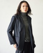 【ドゥクラッセ/DoCLASSE】のウール混サキソニー・スリット袖ジャケット 人気、トレンドファッション・服の通販 founy(ファニー) ファッション Fashion レディースファッション Fashion for Women アウター Coat / Outerwear Collection レディースジャケット・軽アウター Jackets ジップ Zip, Zipper ジャケット Jacket, Outerwear スリット Slit, Slit Detail スリーブ Sleeve, Long Sleeve / Short Sleeve セットアップ Set-Up, Coordinated Outfit モダン Modern, Contemporary 定番 Standard, Basic Item 秋 Autumn thumbnail ダークネイビー|ID: prp329100004934009 ipo3291000000037032411