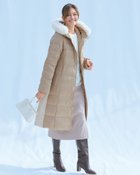 【ドゥクラッセ/DoCLASSE】の美配色・エコファー付き立体ダウンコート トープ|ID: prp329100004934011 ipo3291000000037032419