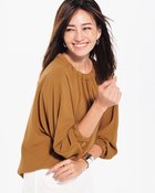 【ドゥクラッセ/DoCLASSE】のジョーゼット・バックリボンギャザーブラウス キャメル|ID: prp329100004934015 ipo3291000000037032437