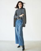 【ドゥクラッセ/DoCLASSE】のライトデニム・サイドステッチワイド68cm ライトインディゴ|ID: prp329100004934016 ipo3291000000037345411