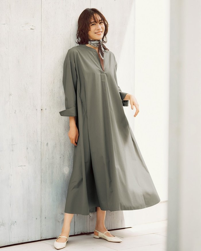 【ドゥクラッセ/DoCLASSE】のバンドカラー・コットン混シャツワンピース インテリア・キッズ・メンズ・レディースファッション・服の通販 founy(ファニー) https://founy.com/ ファッション Fashion レディースファッション Fashion for Women ワンピース Dresses シャツワンピース / 1枚で着映えコーデ Shirt Dresses 人気 Popular, Best Seller |ID: prp329100004934018 ipo3291000000037032443