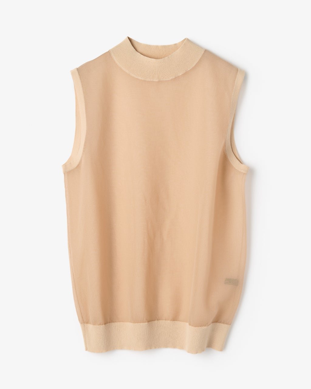 【ドゥクラッセ/DoCLASSE】のドライシアーニット・ハイネックノースリトップス インテリア・キッズ・メンズ・レディースファッション・服の通販 founy(ファニー) 　ファッション　Fashion　レディースファッション　Fashion for Women　トップス・カットソー　Cut & Sew Tops　ニット　Knit Tops & Sweaters　カーディガン　Cardigan, Knitwear　シアー　Sheer, See-Through　ストレッチ　Stretch, Stretchy Fabric　セーター　Sweater, Knitwear　ノースリーブ　Sleeveless, No-Sleeve　ハイネック　High Neck, Mock Neck　エレガント 上品　Elegant　ベージュ|ID: prp329100004934019 ipo3291000000037032449