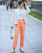 【ドゥクラッセ/DoCLASSE】の二重織コットンストレッチ・ストレート/68cm コーラルピンク|ID: prp329100004934020 ipo3291000000037032454