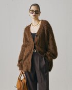 【ドゥクラッセ/DoCLASSE】のエアリーアルパカ・Vネックカーディガン ブラウン|ID: prp329100004934023 ipo3291000000037032466