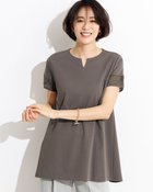 【ドゥクラッセ/DoCLASSE】のレースデザイン/半袖チュニック・ドゥクラッセTシャツ チャコール|ID: prp329100004934034 ipo3291000000037057270