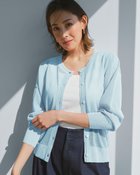 【ドゥクラッセ/DoCLASSE】の麻混スパークリングニット・クルーカーディガン サックス|ID: prp329100004934035 ipo3291000000037102357