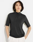 【ドゥクラッセ/DoCLASSE】のUVスラブ・ギャザーハイネックブラウス5分袖 ブラック|ID: prp329100004934037 ipo3291000000037256662