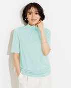 【ドゥクラッセ/DoCLASSE】のUVスラブ・ギャザーハイネックブラウス5分袖 サックス|ID: prp329100004934037 ipo3291000000037256686