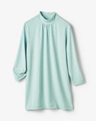 【ドゥクラッセ/DoCLASSE】のUVスラブ・ギャザーハイネックブラウス7分袖 サックス|ID: prp329100004934038 ipo3291000000037098181