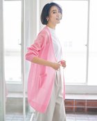 【ドゥクラッセ/DoCLASSE】の麻混スパークリングニット・着流しカーディガン ブライトピンク|ID: prp329100004934041 ipo3291000000037098191