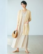 【ドゥクラッセ/DoCLASSE】の麻混スパークリングニット・着流しカーディガン シャンパン|ID: prp329100004934041 ipo3291000000037098192