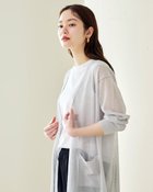 【ドゥクラッセ/DoCLASSE】の麻混スパークリングニット・着流しカーディガン シルバー|ID: prp329100004934041 ipo3291000000037098195