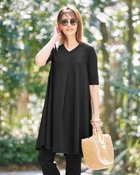 【ドゥクラッセ/DoCLASSE】のUVスラブ・ジェットセッターズ/5分袖チュニック ブラック|ID: prp329100004934042 ipo3291000000037032576