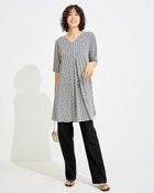 【ドゥクラッセ/DoCLASSE】のUVスラブ・ジェットセッターズ/5分袖チュニック ブラック&times;ベージュ|ID: prp329100004934042 ipo3291000000037032579