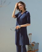 【ドゥクラッセ/DoCLASSE】のUVスラブ・ジェットセッターズ/5分袖チュニック ネイビー|ID: prp329100004934042 ipo3291000000037246423