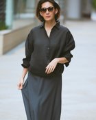 【ドゥクラッセ/DoCLASSE】のシアーラミー・2WAYデザインシャツ ブラック|ID: prp329100004934043 ipo3291000000037102368