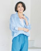 【ドゥクラッセ/DoCLASSE】のシアーラミー・2WAYデザインシャツ ライトブルー|ID: prp329100004934043 ipo3291000000037102369