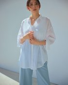 【ドゥクラッセ/DoCLASSE】のシアーラミー・2WAYデザインシャツ オフホワイト|ID: prp329100004934043 ipo3291000000037102370