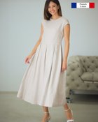 【ドゥクラッセ/DoCLASSE】のフレンチリネン・レースデザインワンピース ライトグレー|ID: prp329100004934046 ipo3291000000037246443