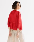 【ドゥクラッセ/DoCLASSE】のシアーニット・バックリボンカーディガン レッド|ID: prp329100004934047 ipo3291000000037032596