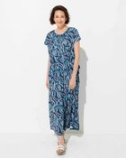 【ドゥクラッセ/DoCLASSE】のUVスラブ・ギャザーデザインワンピース ブルー&times;ネイビー|ID: prp329100004934051 ipo3291000000037057298